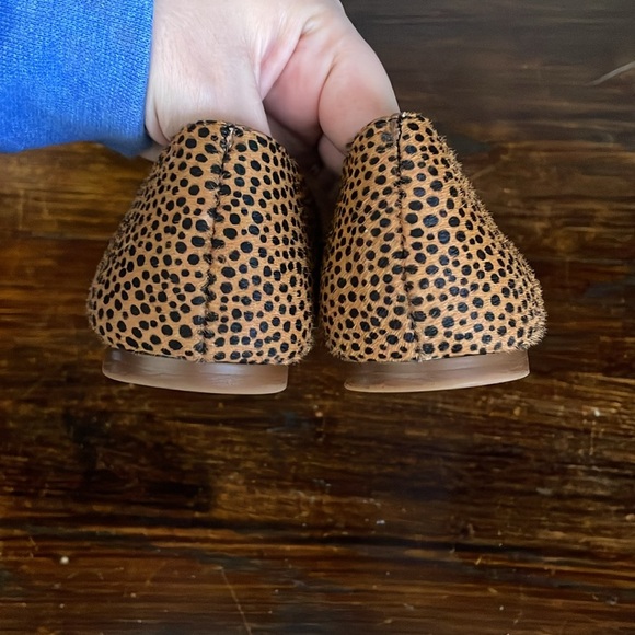 Madewell Animal Print Flats Pointed Toe D'Orsay‎ Slip On Shoes - Picture 5 of 6
